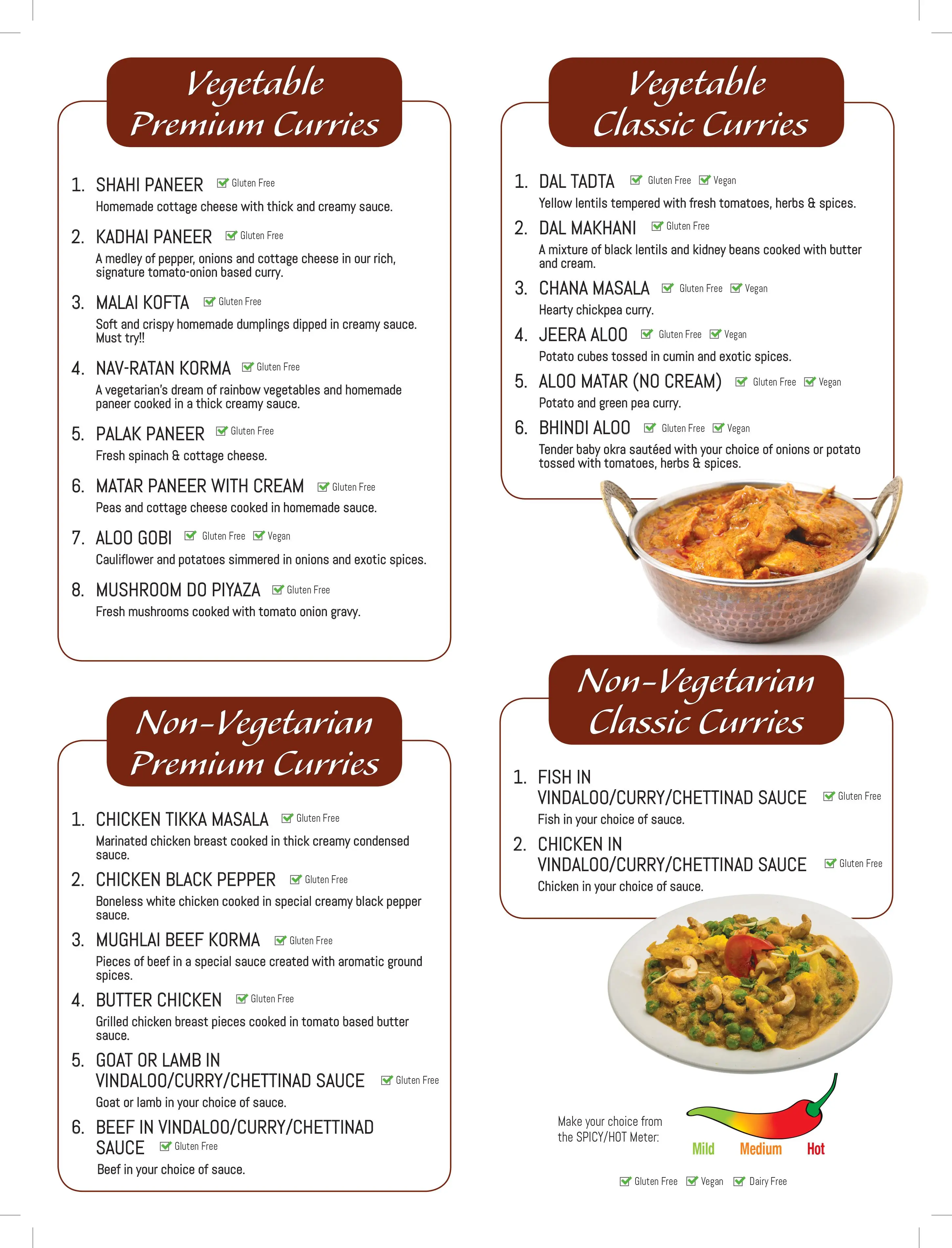 Catering menu options from Rio Pizza Temple